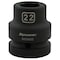 Dynamic 1" Drive Standard Socket, Black Phosphate, Tools 22MM X 1" Drive, 6 Point Standard Length D025022 - alternate 2